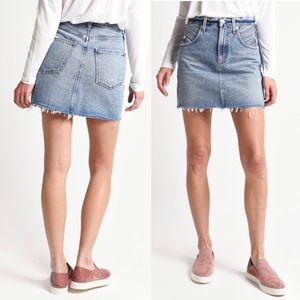$158 Agolde Palmer High Waist Denim Mini Skirt in Temptation - Size 26